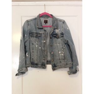 distressed denim jacket